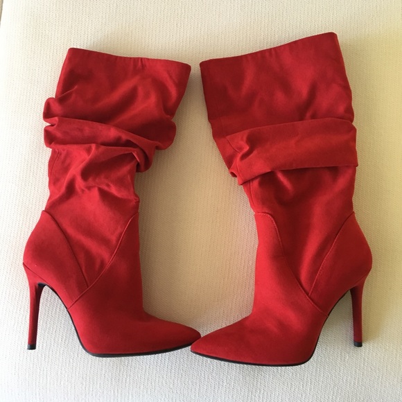 red jessica simpson boots